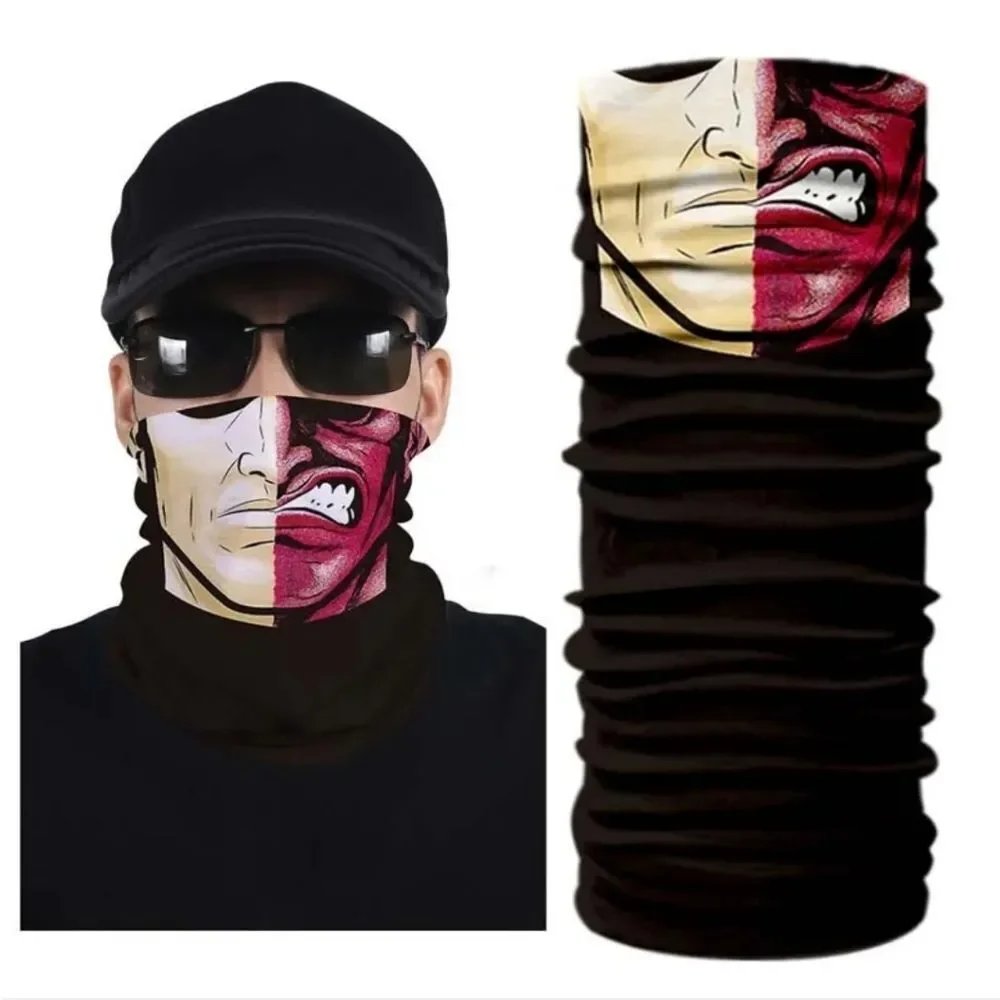 Bandana Neck Gaiter Skull Face Mask Bandanas Tube Breathable Rave Face Scarf US